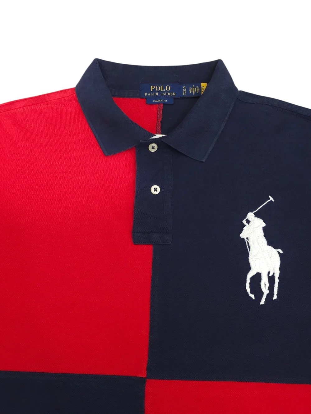Polo Ralph Lauren Big Pony Color Block Polo Shirt Mens XL - Picture 3 of 5